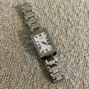 Guess Silver Watch Cubic Zirconia (6 inches)